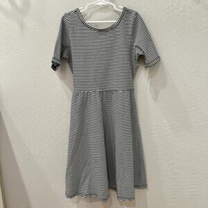 NWT Nordstrom Black & White Stripe Twirl Dress